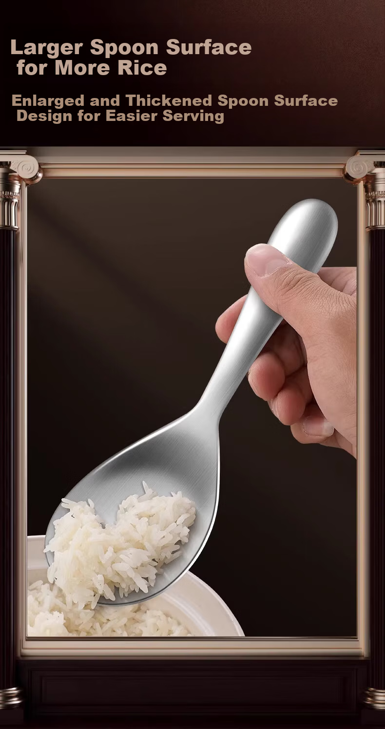 KATEI STORY Japanese 316L Stainless Steel Rice Scoop Non-Stick Food-Grade Rice Paddle for Household Rice Cooker 4
