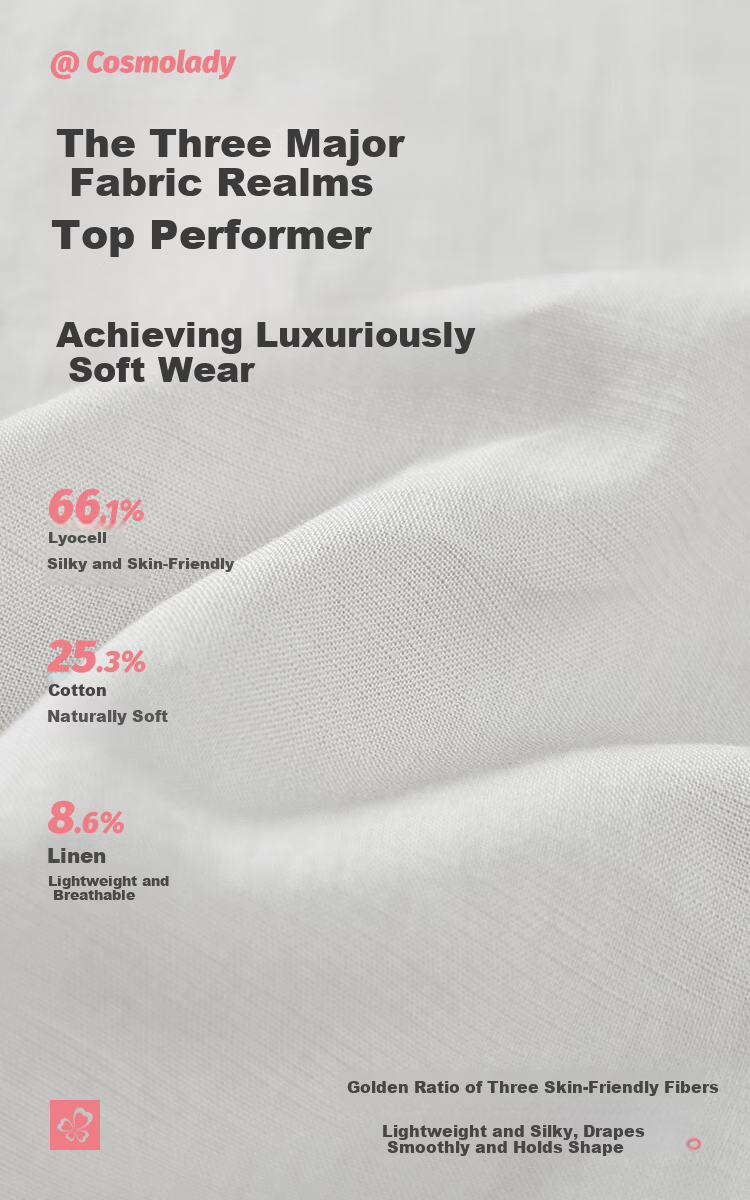 Urban Beauty Celebrity Hou Minghao Same Style Women's Spring Summer Thin Loungewear Set Lyocell Cotton Linen Homewear Gift Box 3HCA10 2