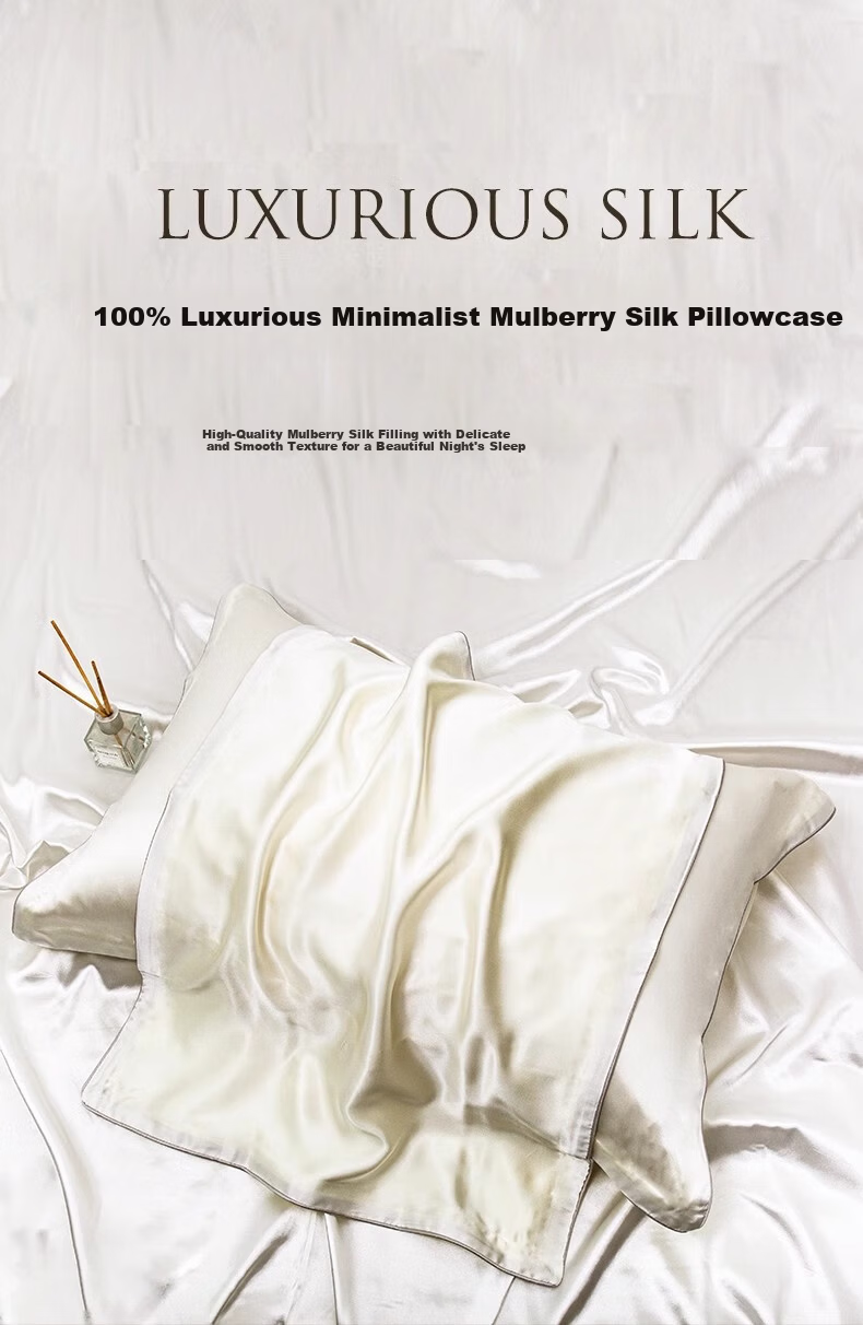 VCD 100% Mulberry Silk Pillowcase 48x74cm Home Use Champagne Gold Single Pack 1