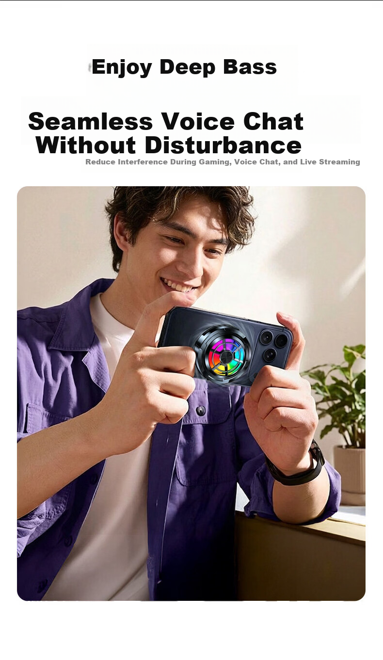 Stek [Top Configuration Live Streaming + Smart Digital Display] Upgraded Two-Speed Variable Frequency Adjustable Mobile Phone Cooler Semiconductor Suitable for Apple Phones Live Streaming Gaming Super 12