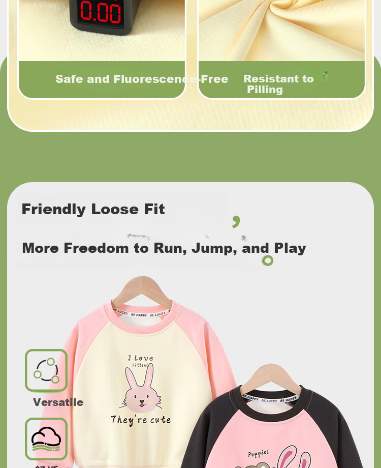 Badibadi Spring and Autumn Baby Toddler Kids Hoodie Unisex American Style Trendy Versatile Jacket with Hood Puppy 130 5
