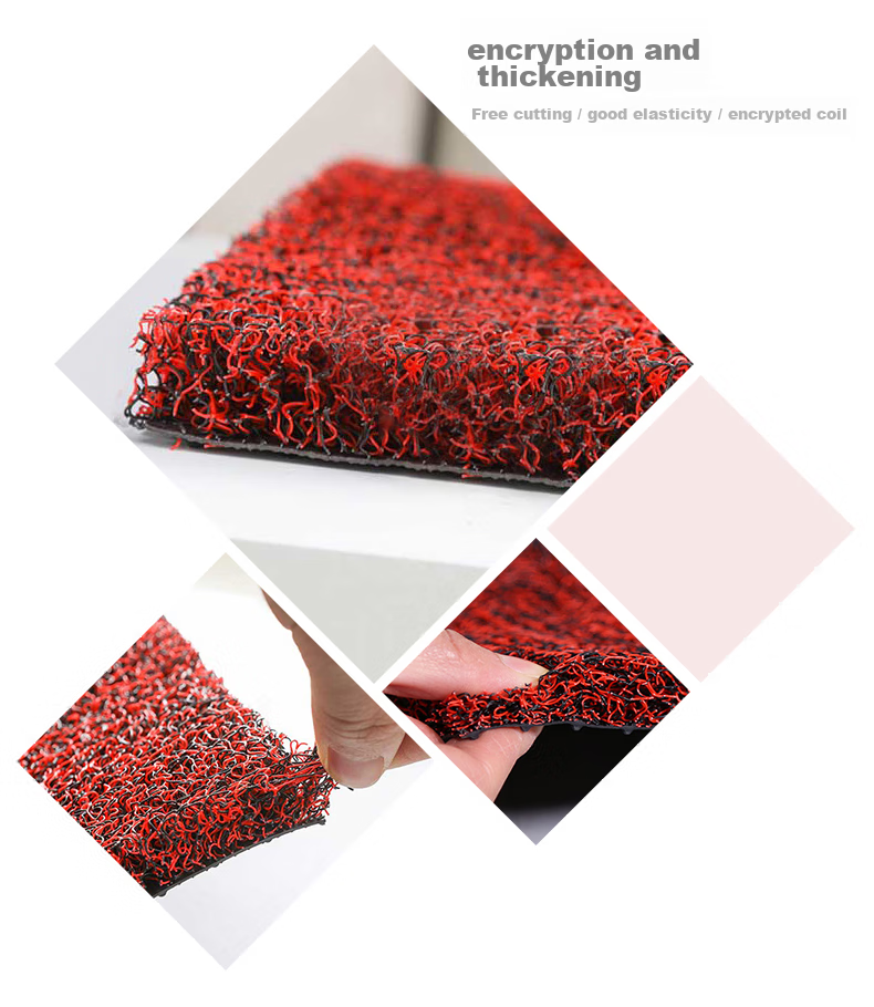 DIYIN Entrance Door Mat, Doormat, Loop Mat, Entrance Foot Mat, Non-Slip Mat, Thickened Black And Red, 60*90cm 5