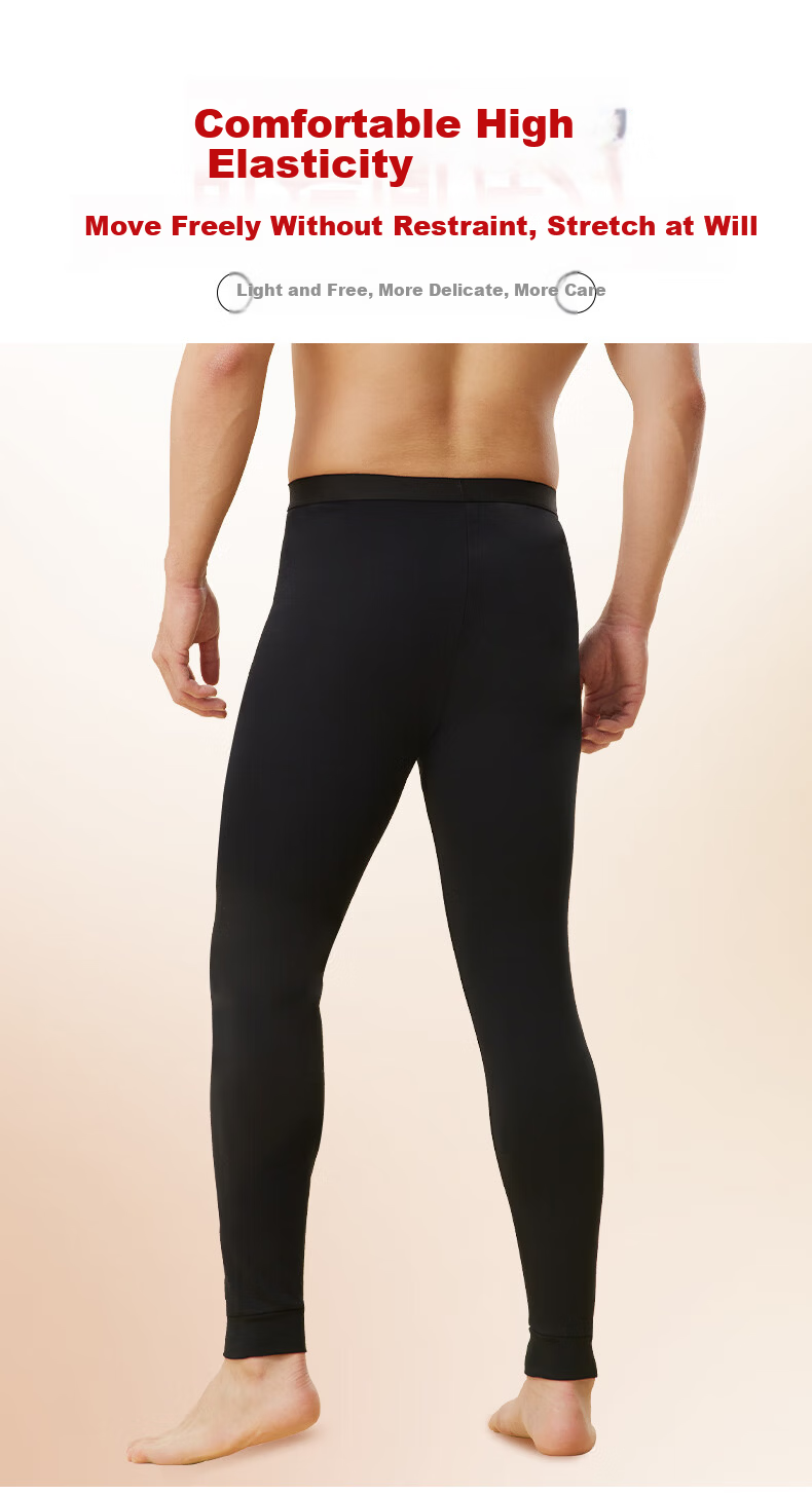 MiiOW A-Class Baby Cotton Men's Thermal Pants 100% Cotton Antibacterial Deodorant Mite-Resistant Warm Single Layer Pants 9