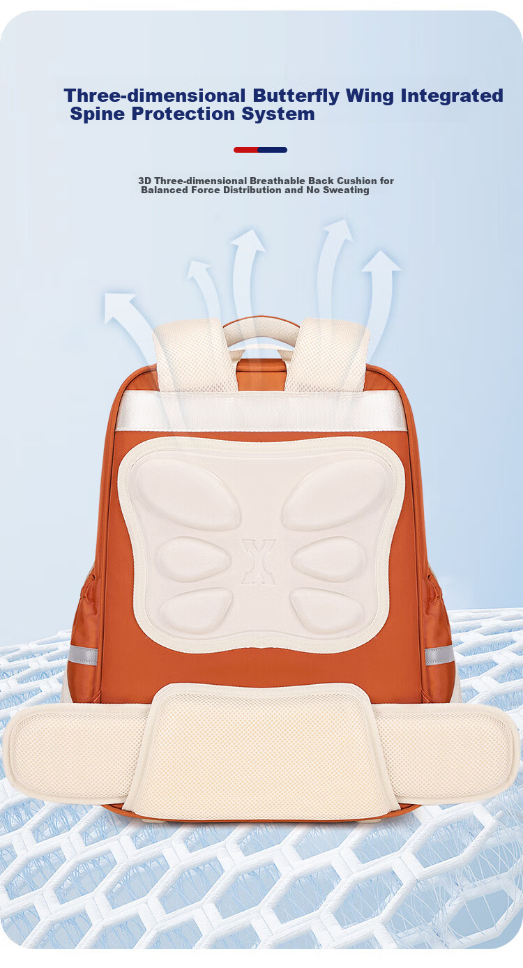 Qixinghu Primary School Backpack for Grades 1-3, Ergonomic Spine Protection, High Capacity, Stylish Girls and Boys Schoolbag 14