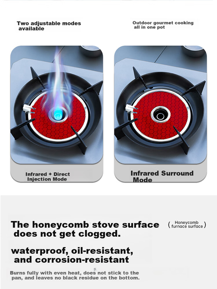 BUERK New Stable Pressure Cassette Stove Portable Outdoor Split Gas Tea Cooking Stove Camping Equipment Black 9kW 6