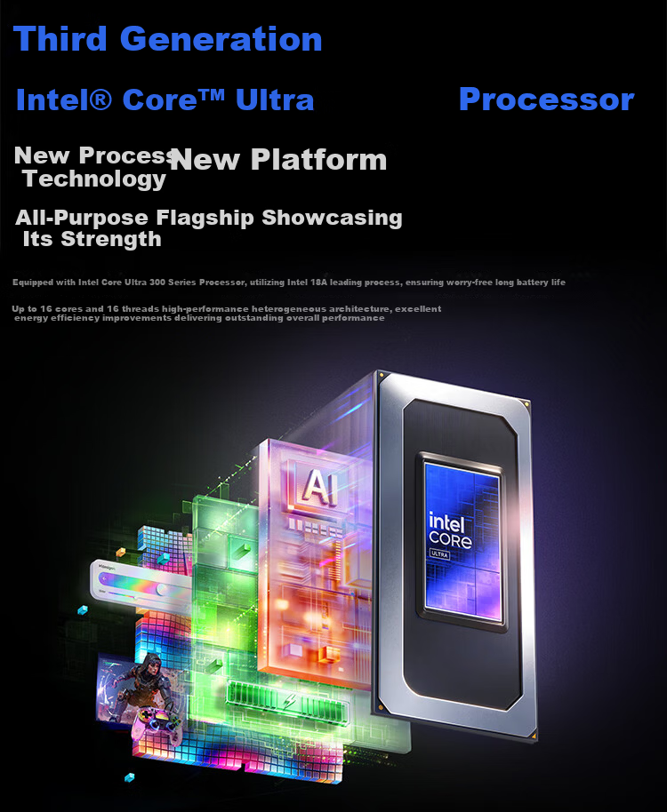Lenovo Xiaoxin Pro16GT AI Ultra-thin Laptop Intel Core 3rd Gen Ultra5-338H 32GB 1TB 2.8K 120Hz OLED National Subsidy 3