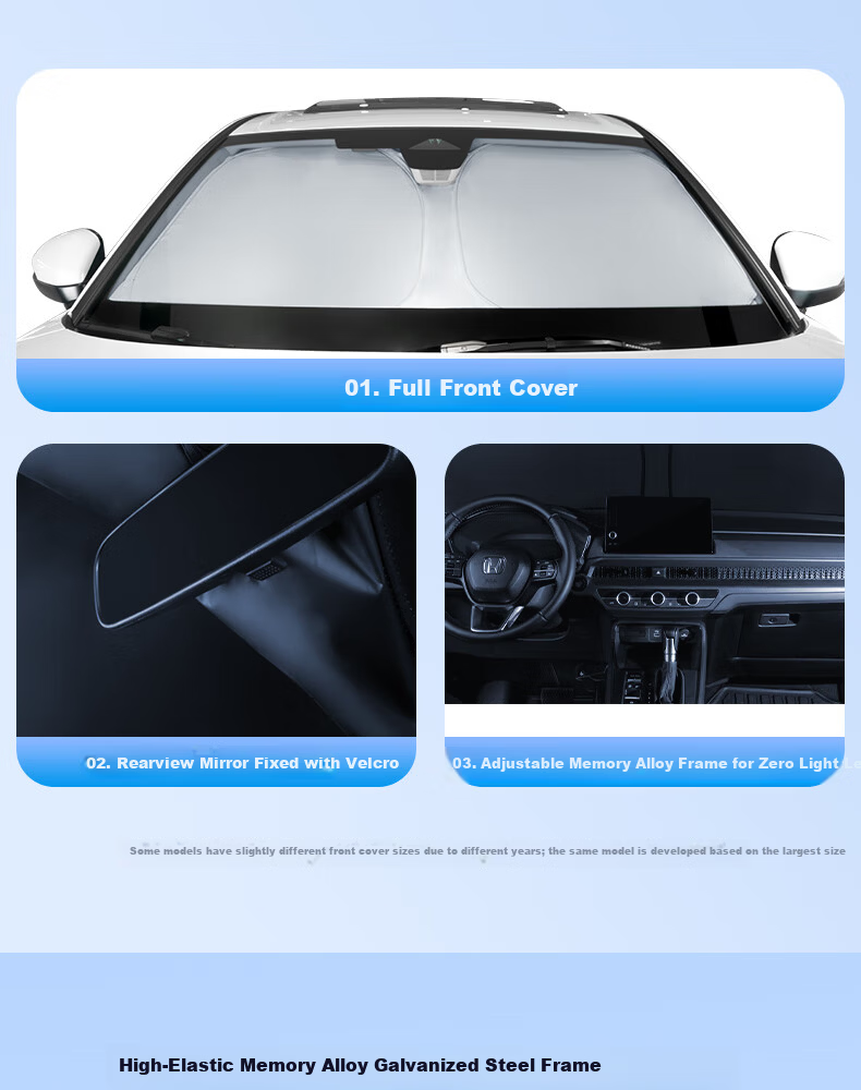 HONDA Original Car Sunshade Front Windshield Interior Heat Insulation Sunshade Ice Curtain Single Layer Accord Special 12