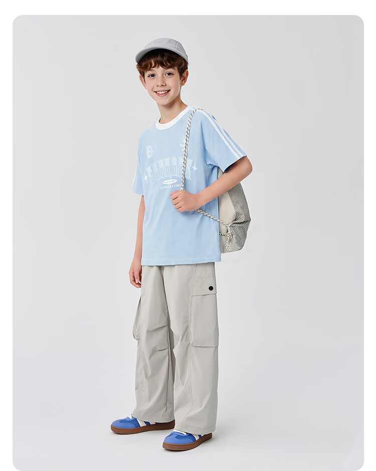Balabala【balaOne】Kids Short Sleeve T-Shirt Boys Girls 2026 Summer Quick-Dry Cooling Tee 20