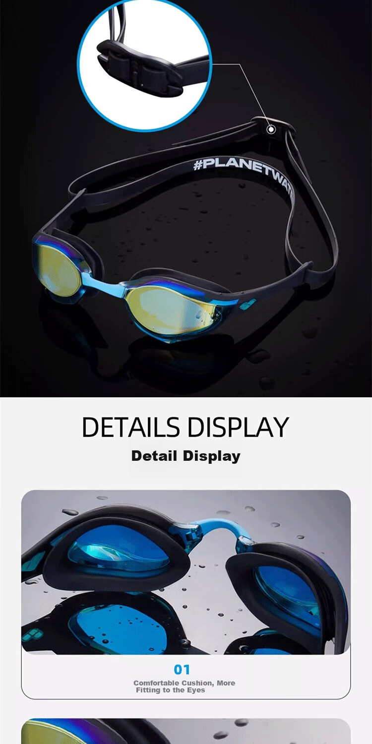 Arena Cobra Racing Swim Goggles Imported Anti-Fog Waterproof HD Coated Professional Training Swimming Federation Certified 5