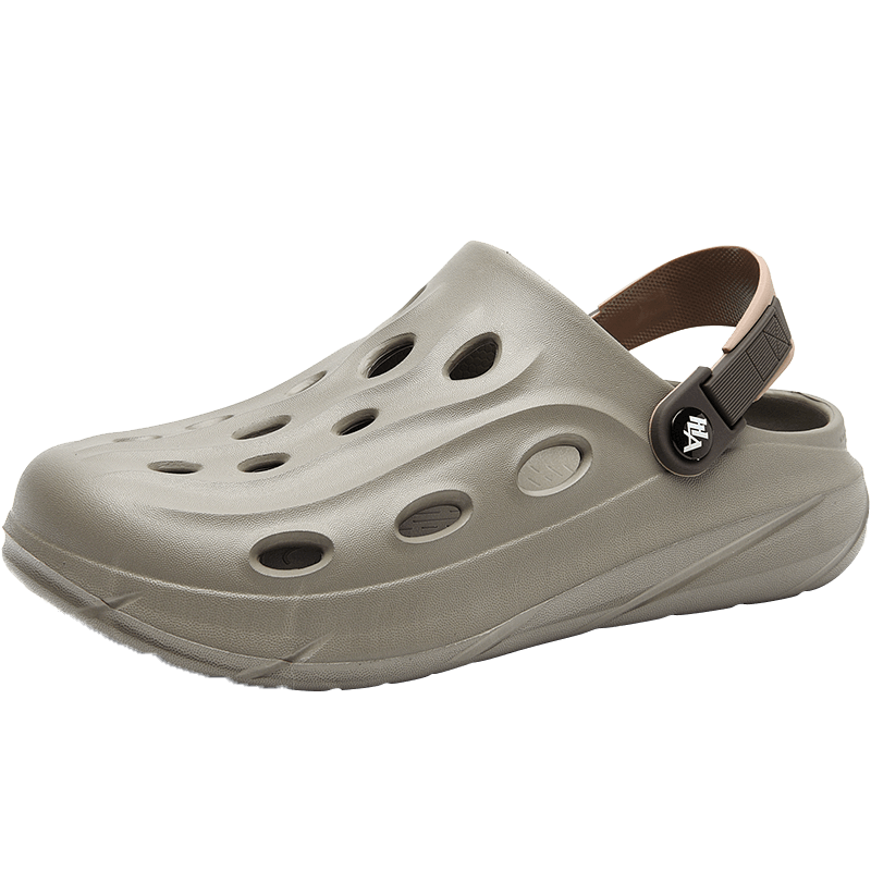 HLA Men's Outdoor Sandals Beach Clogs K047/K061 Beige Size 38/39 (Dual Size)
