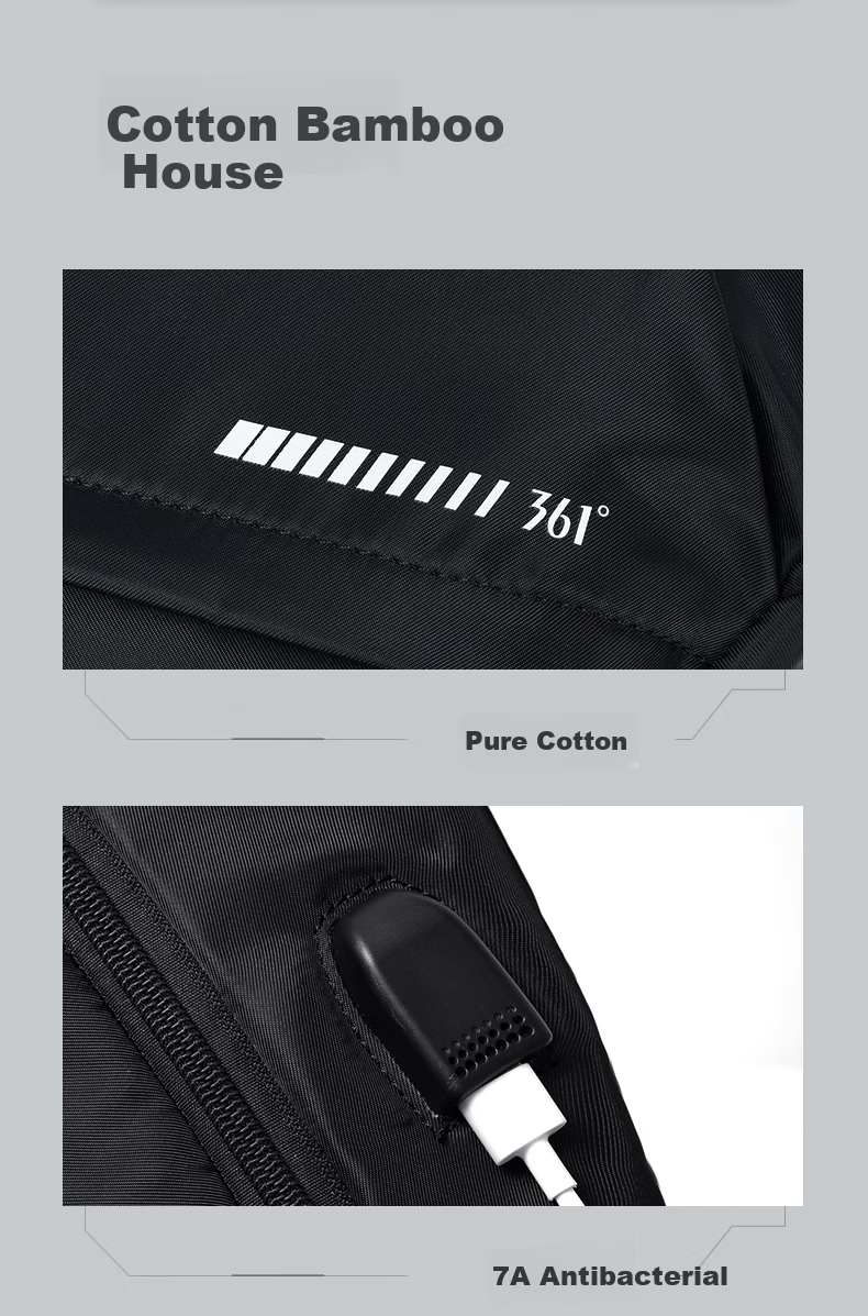 361° Backpack Men's Business Laptop Bag Large Capacity Water-Resistant Commuter Travel Student Backpack 11