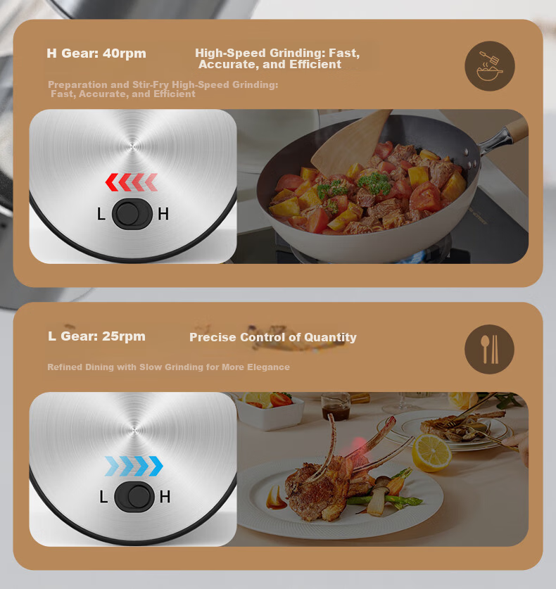 CLITON Electric Pepper Grinder Household Adjustable Spice Grinder Electric Mill for Sichuan Pepper Sea Salt Kitchen Pepper Powder Grinder Bottle Jar 16