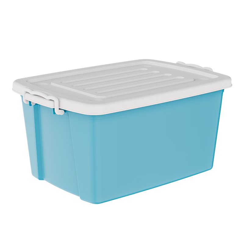 JD Jingzao Large Clothes Storage Box Organizer Plastic Toy Storage Cart Car Trunk Storage Box 65L Blue