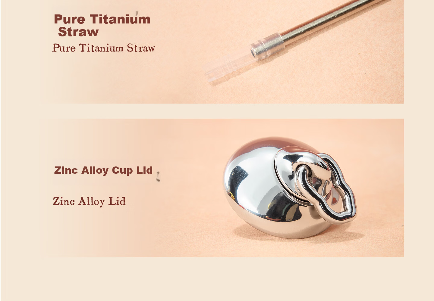 HOOMEY Mother's Day Gift Peanut Titanium Cup Pure Titanium Insulated Cup High-Value Girls Water Bottle Practical Birthday Gift 40