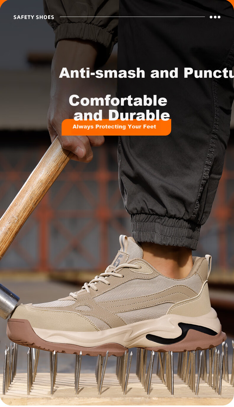 GUYISA Men's Summer Breathable Electrical Insulation 10KV Anti-Smash Anti-Puncture Wear-Resistant Safety Work Shoes 5005KV Size 42 4