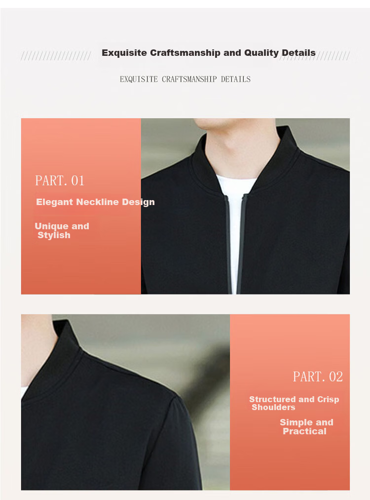 TUCANO Men's Jacket Spring Autumn Business Casual Executive Baseball Collar Trendy Top Gray M 3