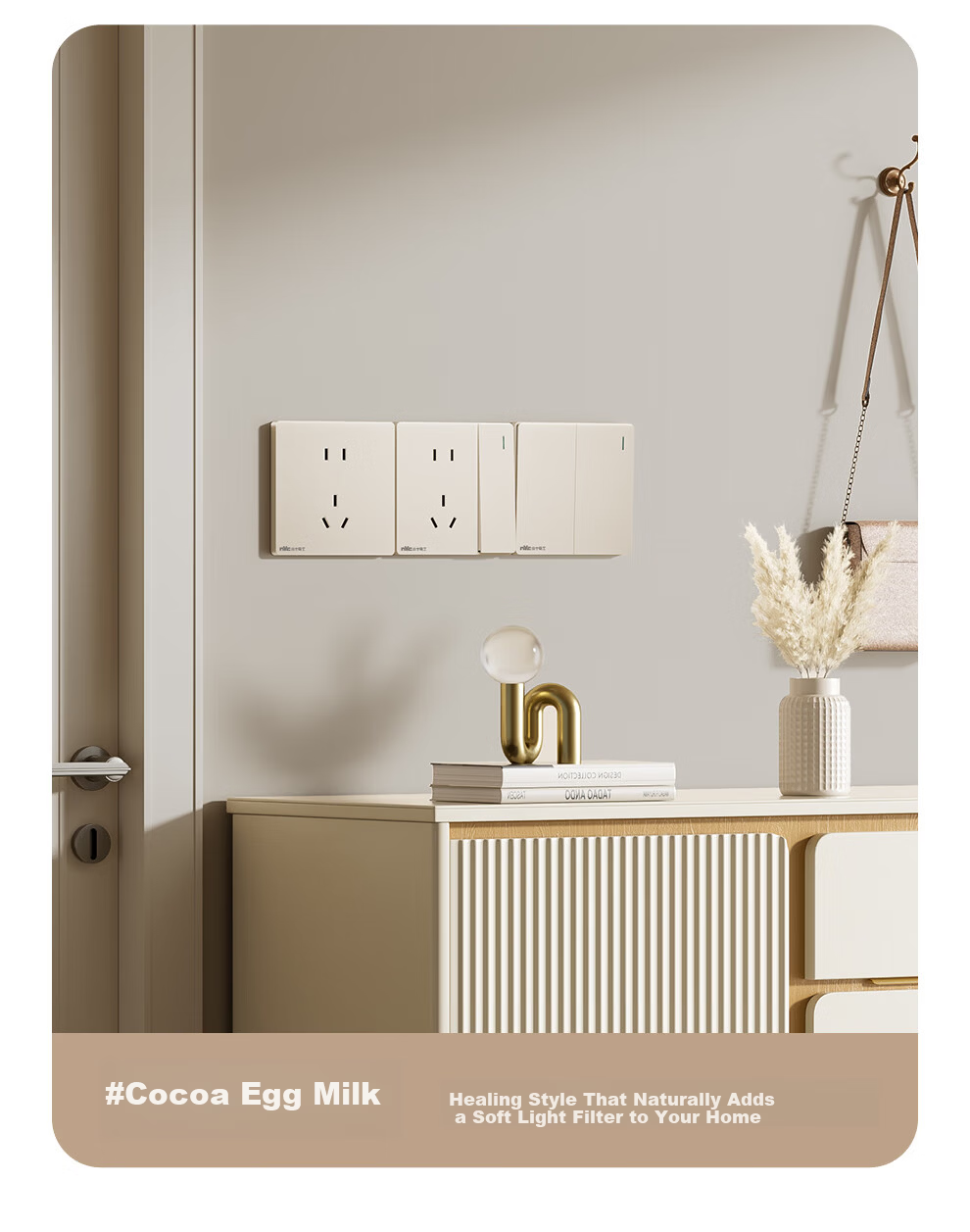 NVC Lighting Switch Socket Matte Large Panel 16A Three-Prong Wall Socket Panel N25 Berlin Gray 8