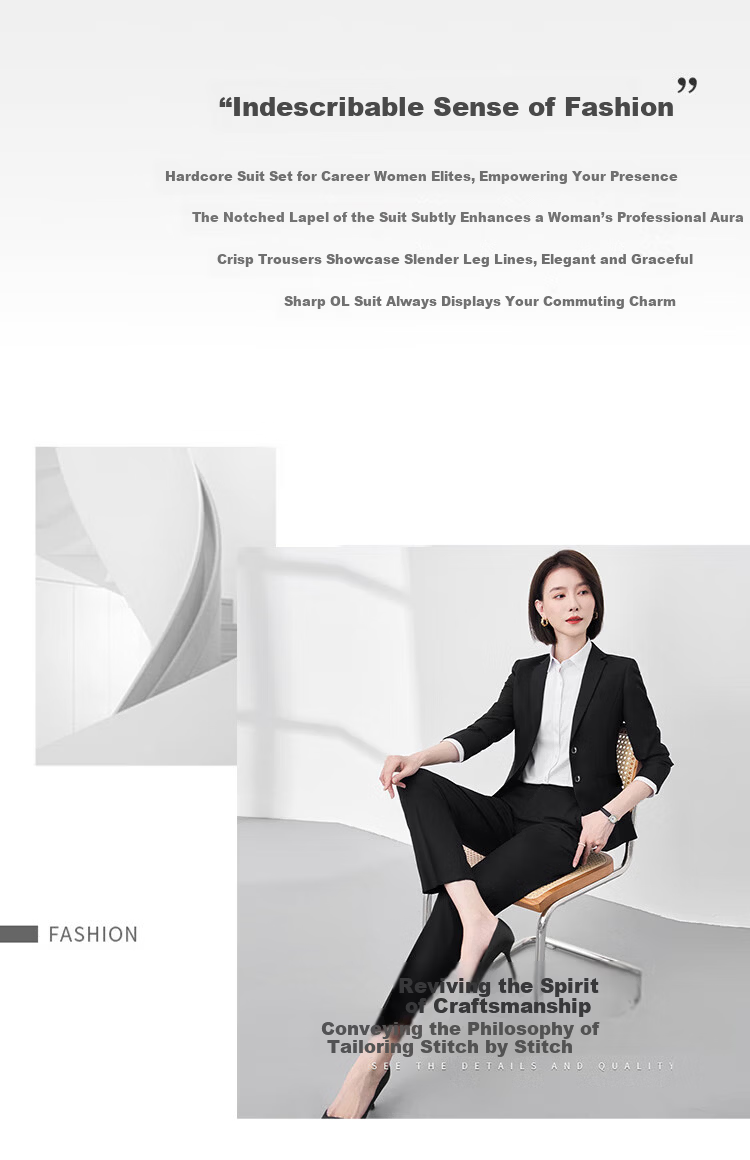 ROMON Women's Blazer Suit Professional Solid Slim Fit Casual Workwear High-End Jacket 2