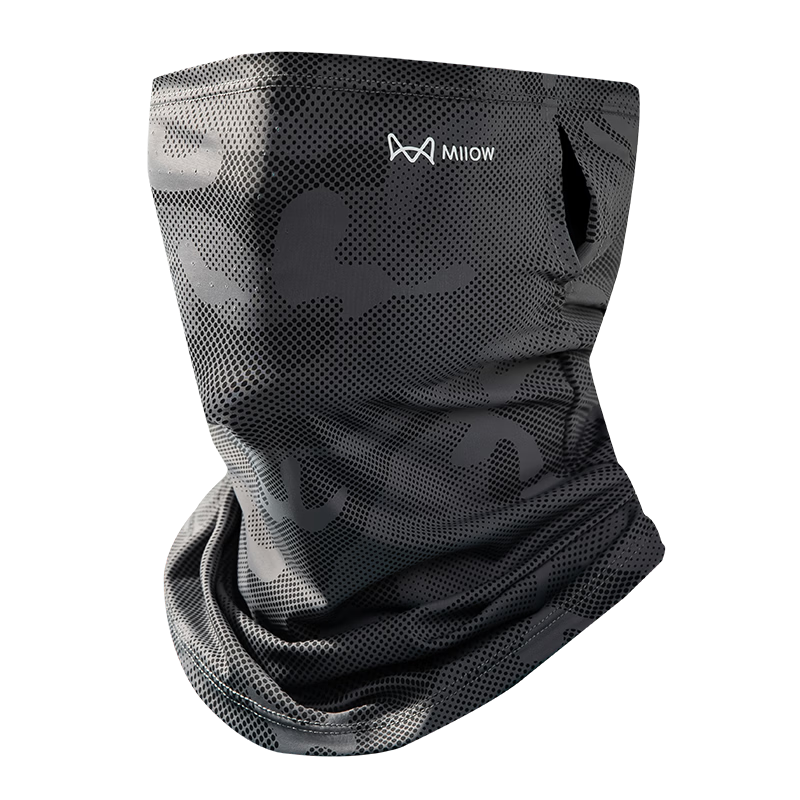Miiow Men's Summer Outdoor UV Protection Neck Guard Camouflage Ice Silk Face Mask Sunshade Thin Face Cover for Cycling