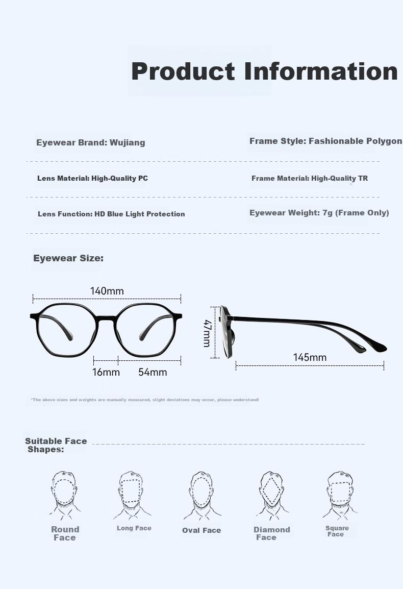 Wujiang Anti-Blue Light Reading Glasses for Men, Imported High-Definition Anti-Blue Light Presbyopic Glasses for Women, Black Frame, 300 Degrees 7