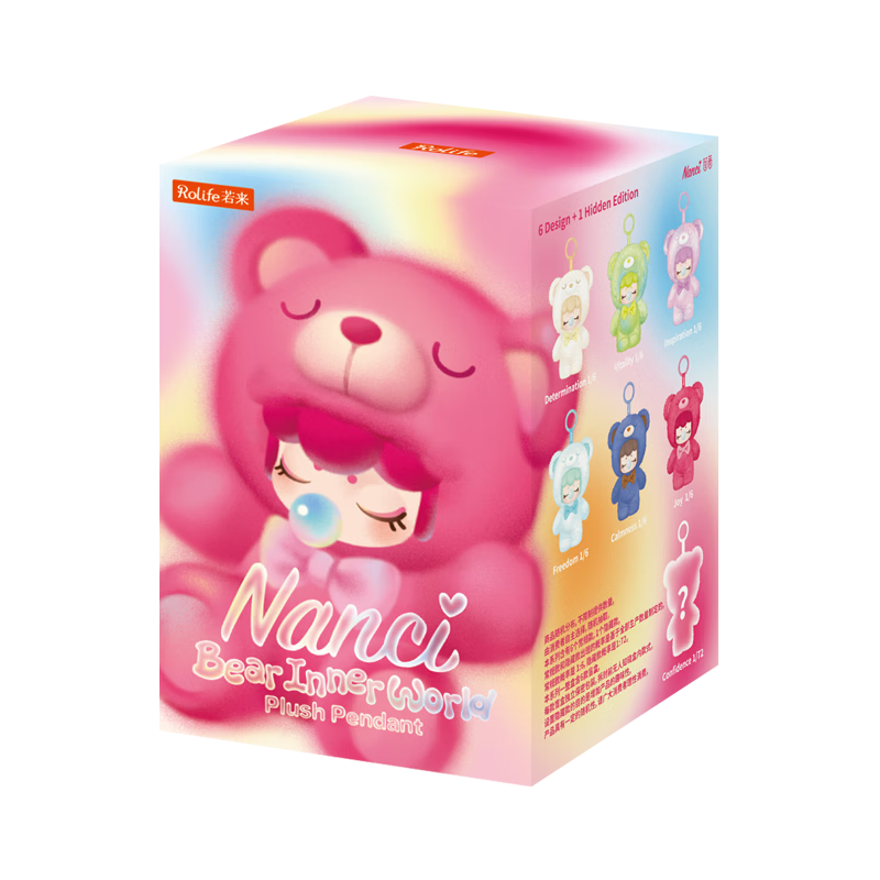 Rolife Nanci Plush Teddy Bear Blind Box Plush Doll Keychain Toy Children's Day Gift for Girls