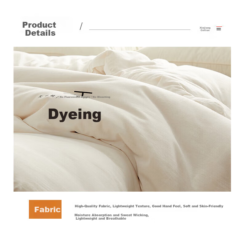 MUJI A-Class 100% Xinjiang Pure Cotton Quilt Spring Autumn Quilt Core Winter Cotton Quilt Thick 6 Jin 200*230cm 12
