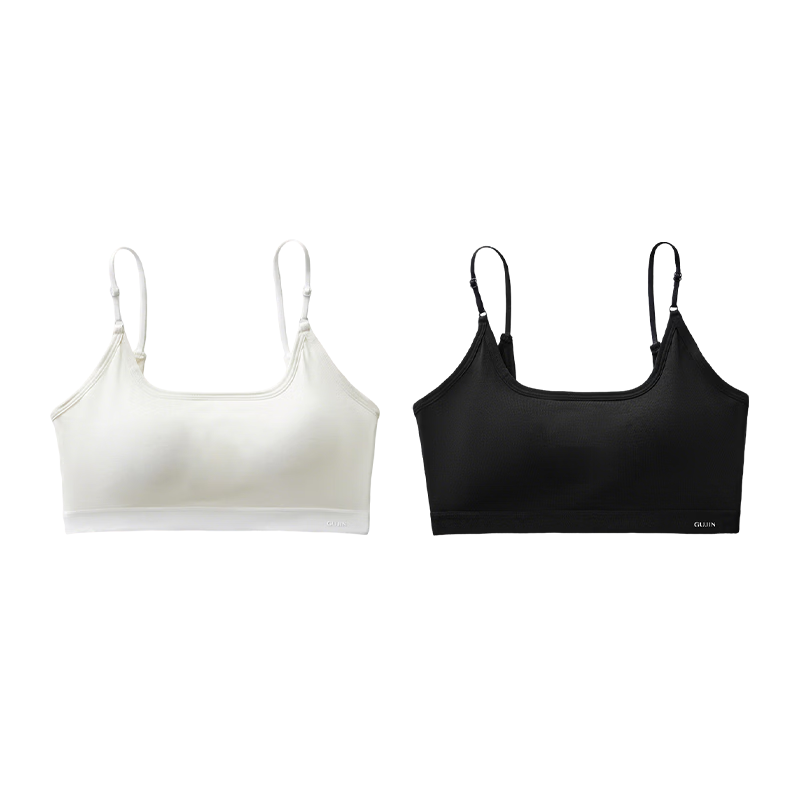 GUJIN Women's Back Beauty Bra 2026 Cotton Strapless Vest Summer Thin Large Chest Minimizing Push-Up Bra