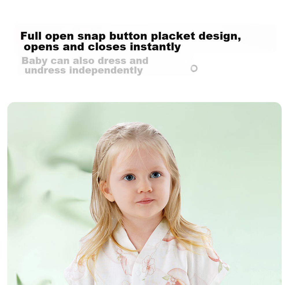 Beitaisi Children's Pajamas, Girls And Boys Summer Thin Breathable Home Wear Set, Baby Parent-Child Sleepwear Short Sleeve 11