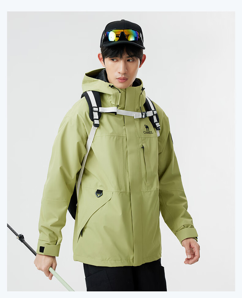 CAMEL [Yudawzhe] Outdoor Three-In Jacket, Unisex Style, Windproof, Waterproof Mountaineering Coat 32