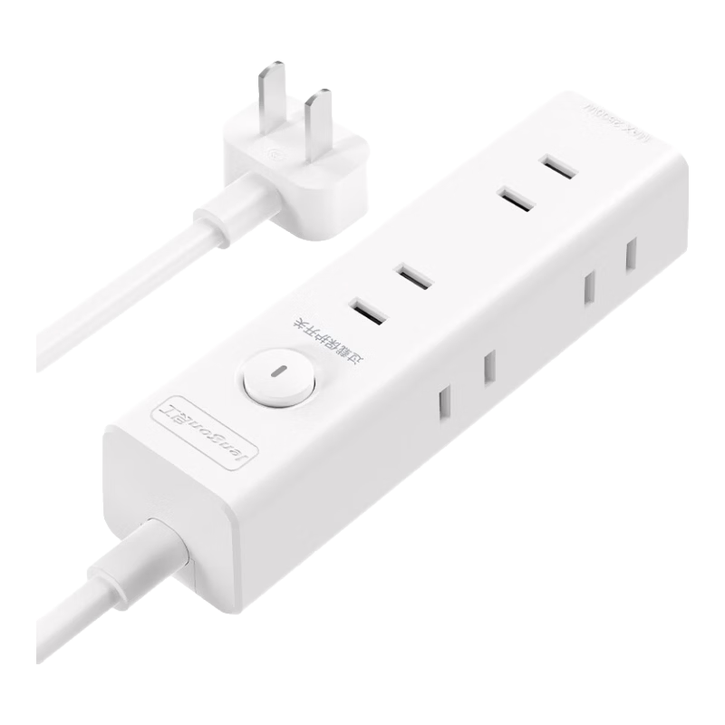 Lengon Two-Prong Power Strip with Two Outlets, Master Switch, 6 Sockets, 1 Meter Cord, Socket/power Strip/extension Cord/minimal Portable Power Strip for Student Dormitory And Home Use N160-1.0