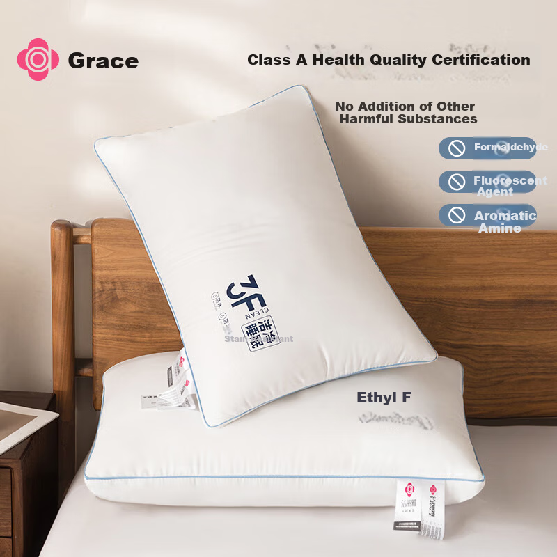 Grace Class A Three-Proof Deep Sleep Star Hotel Pillow Core Neck Support Pillow Core Home Use Single Piece