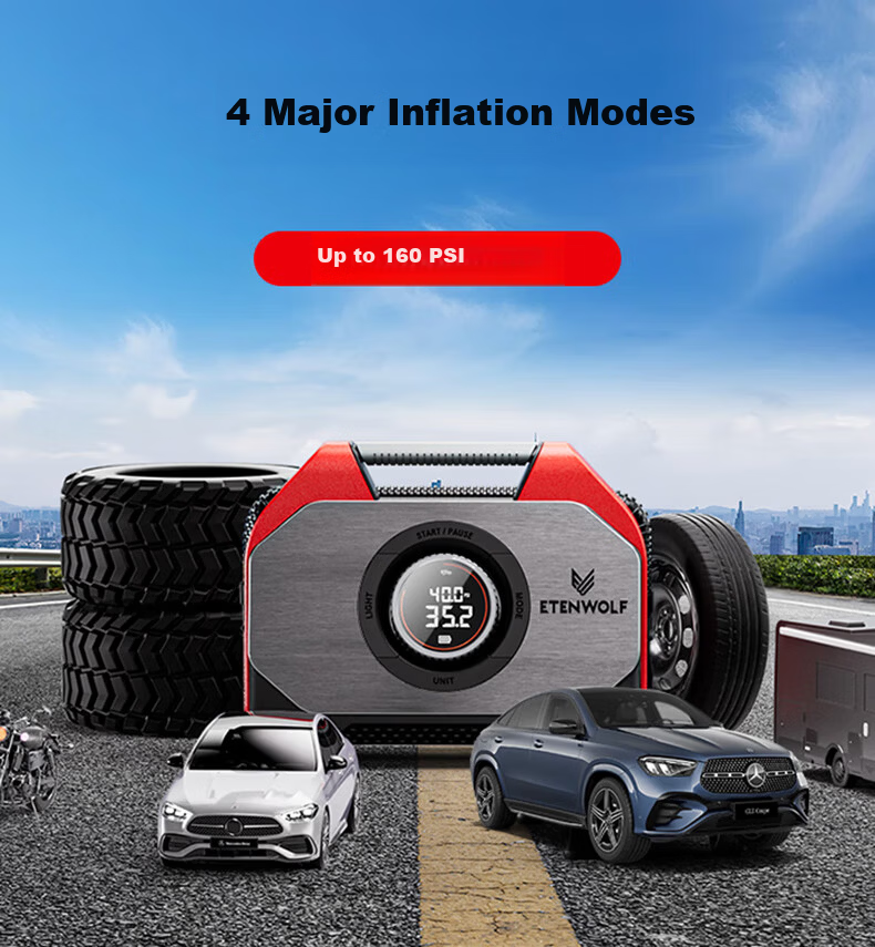 ETENWOLF S6se Car Inflator Pump for Paddle Boards, Tents, Air Mattresses - Outdoor Camping, Japan-Korea Export 17