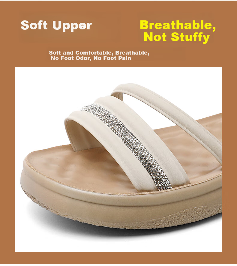 Warrior Mom Soft Sole Non-Slip Summer Sandals 2026 New Women's Fashion Comfortable Outdoor Shoes 1191 Black Size 40 3