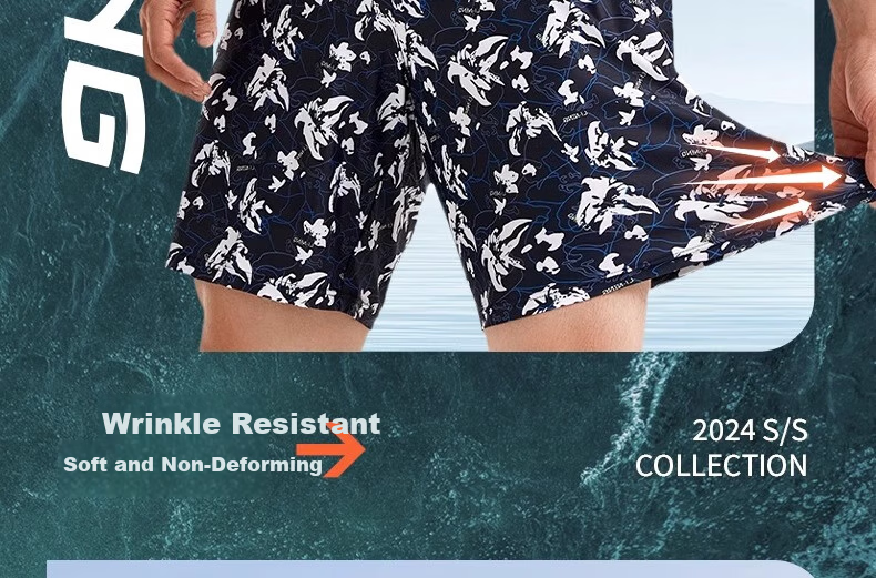 Li-Ning Men's Quick-Dry Beach Shorts 2026 New Men's Anti-Embarrassment Summer Surfing Swim Trunks Boxer Briefs 12