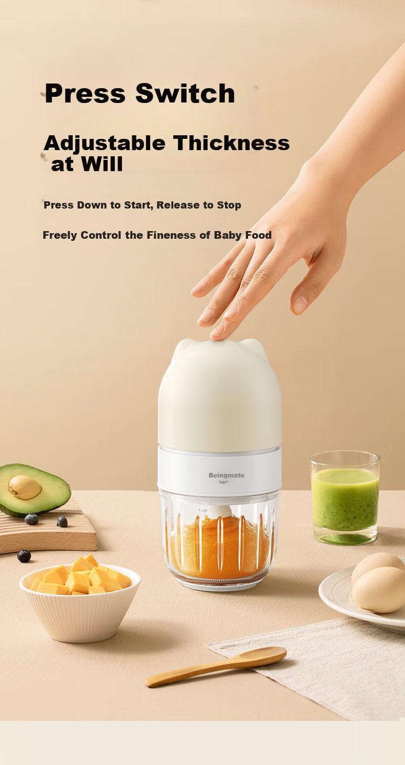 Beingmate Baby Food Processor Multifunctional Infant Puree Blender Meat and Fruit Grinder Small Kitchen Appliance 12