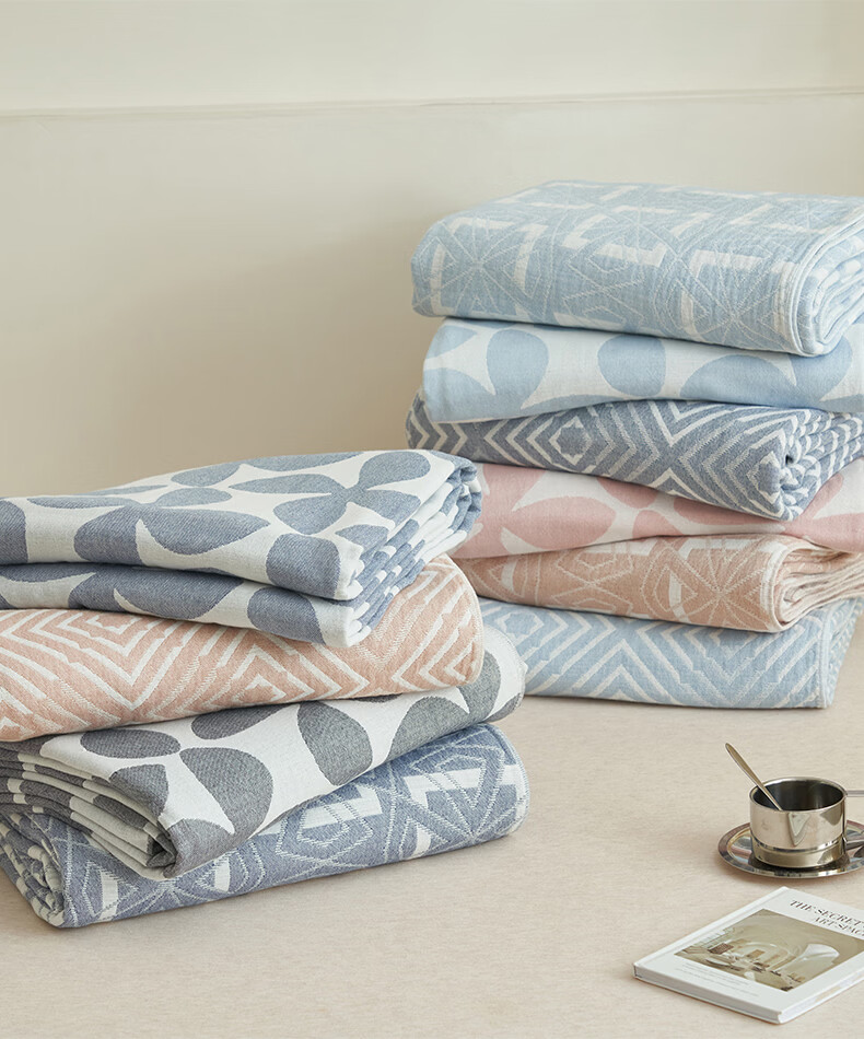 MUJI A-Class 100% Cotton Three-Layer Gauze Towel Blanket Summer Quilt Thin Blanket Air Conditioning Blanket 150x200cm 9