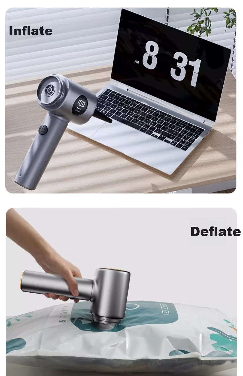 HELLOLEIBOO Handheld Car Vacuum Cleaner Wireless Rechargeable Powerful Dual-Use Car Home Vacuum and Blower with Digital Display 16