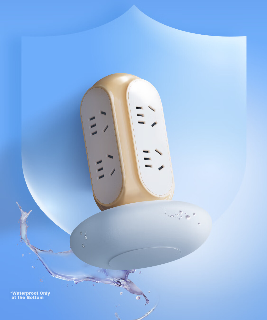 MIAOLAB Vertical Power Strip Socket High-End Fast Charging Desktop Charging Station for Home Office Compatible with Apple 17 Charger Huawei Xiaomi Tablet 7