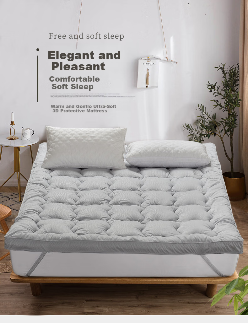 Fuanna Mattress Protector Non-Slip Thickened Washable Mattress Pad Single Tatami Mat 120x200cm 1