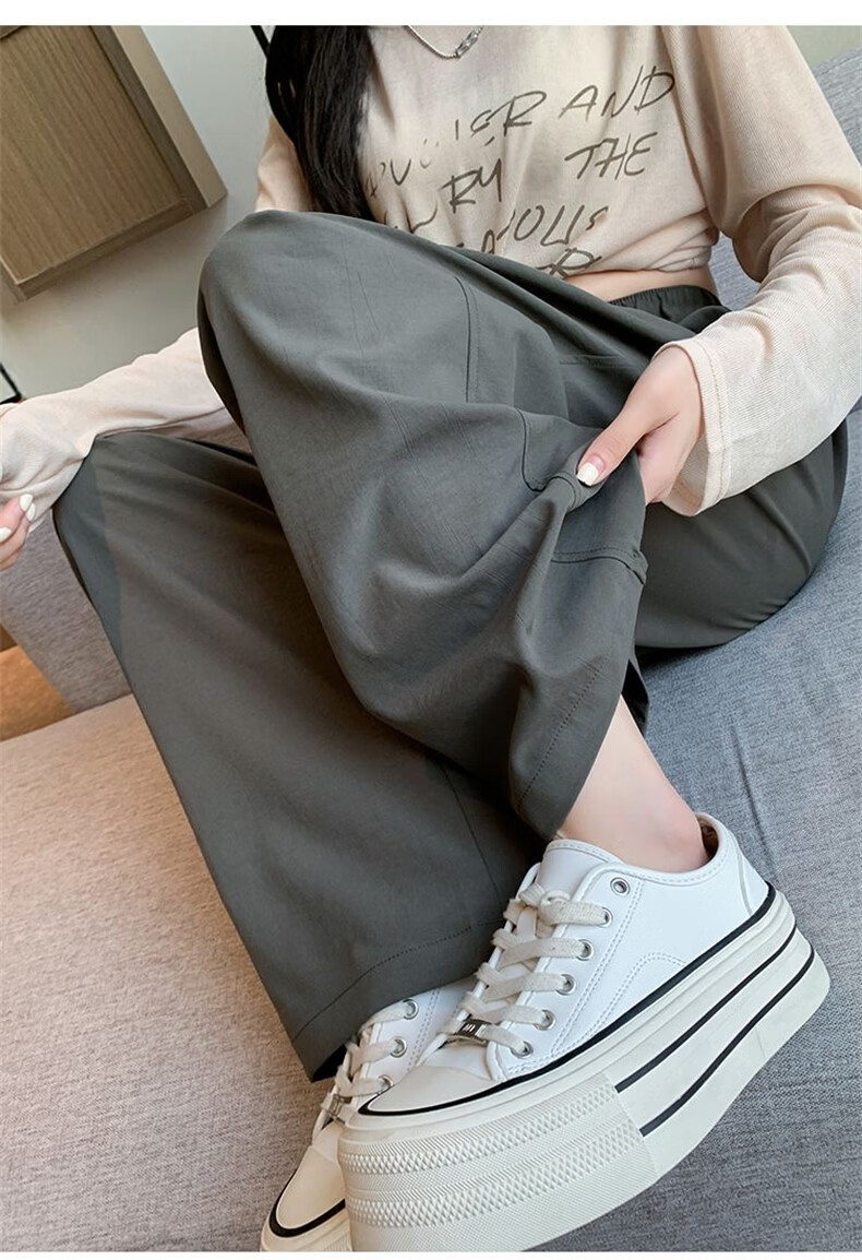 Langsha Japanese Style Yamamoto Pants Women Spring Summer 2026 New High Waist Casual Straight Loose Wide Leg Pants 24