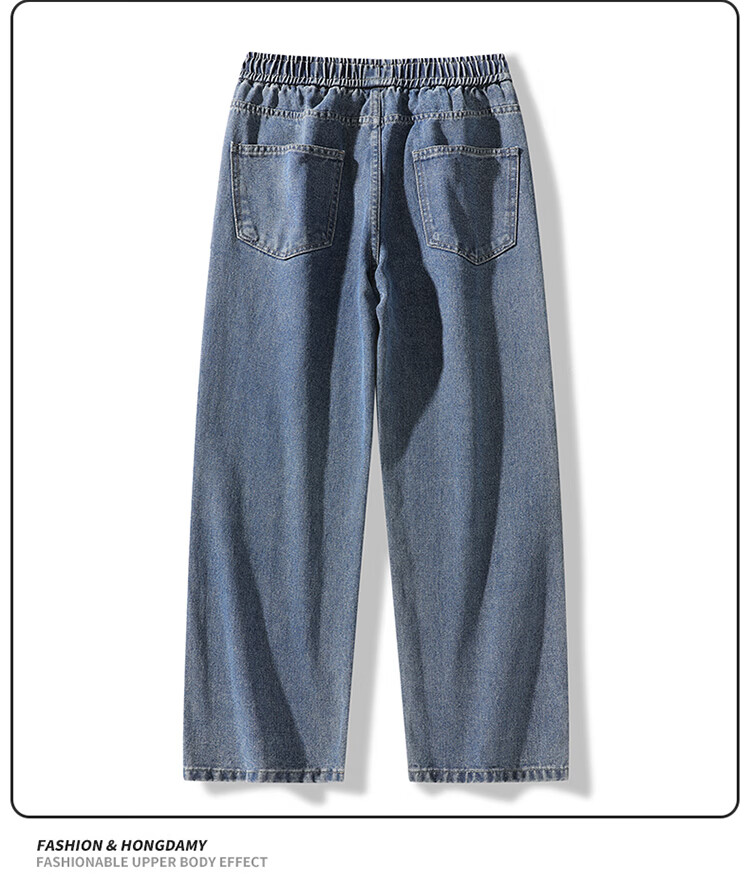 TUCANO Women's Jeans Loose Slim High Waist Wide Leg Casual Trendy Straight Pants Mid Blue 2XL 10