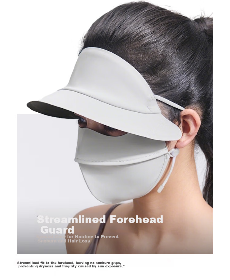 Beneunder Women's Full Face Sun Protection Swim Mask with Brim UV Protection Face Cover 6