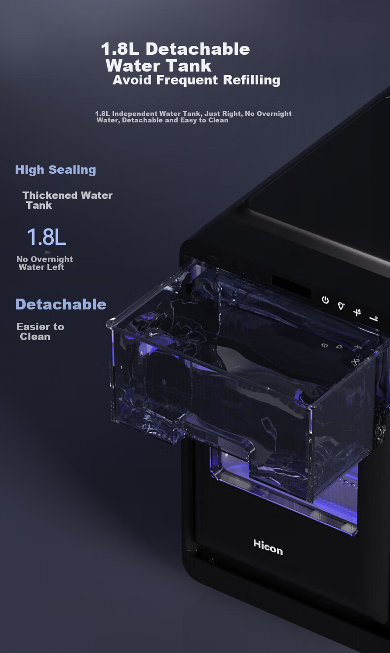 Wellcome Small Ice Maker Crescent Ice Thickened WIFI Fully Automatic Small Ice Maker UV Sterilization Ice Machine 18