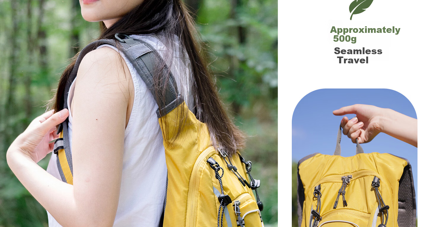 Saipu Outdoor Hiking Backpack Lightweight Waterproof Professional 28L Double Shoulder Bag for Men and Women - Classic Black 14