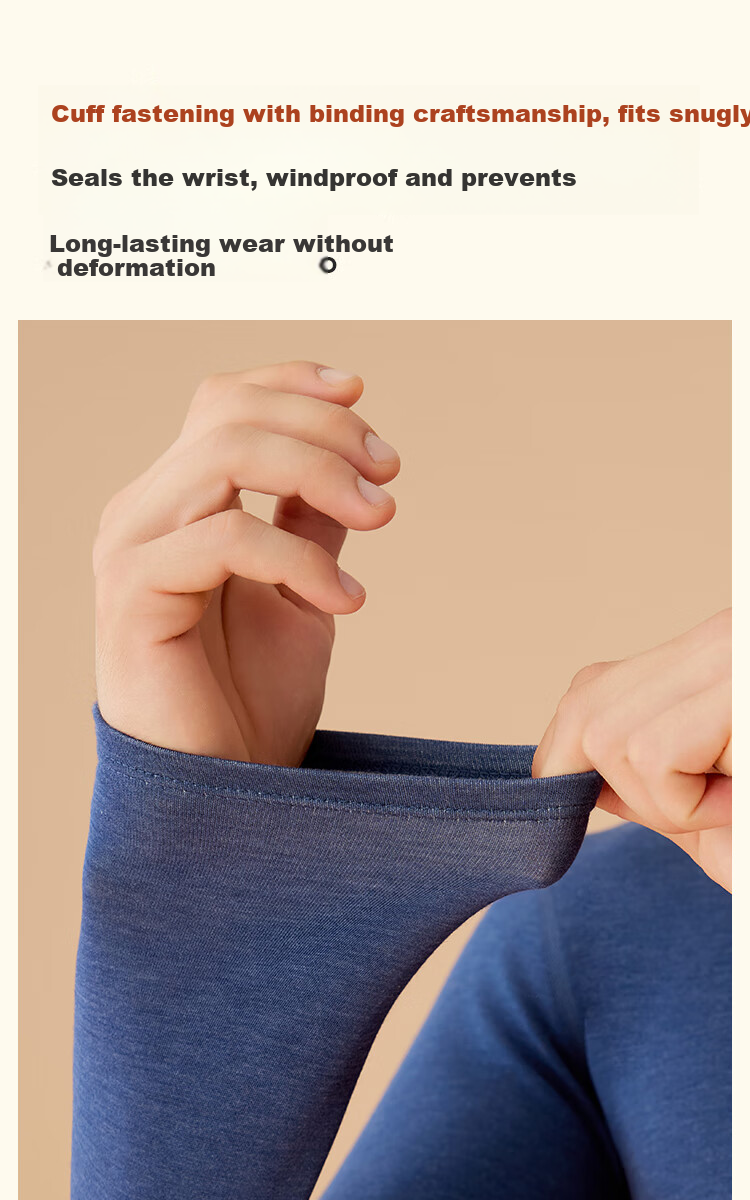 MiiOW 10A Antibacterial Anti-Static Thermal Underwear Set for Women, Mink Cashmere and German Cashmere Heating Warm Pants for Men 11