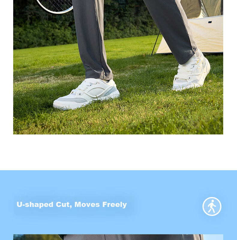 361° Men's Sports Pants Spring Summer Sun Protection Casual Sweatpants Running Loose Fit Cooling Straight Leg U-Shaped Pants 652614708-2 12