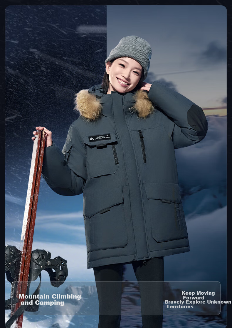 Meilicheng Men's and Women's Couple's 2025 Winter Outdoor Warm Workwear Extreme Cold Goose Down Jacket 188 16