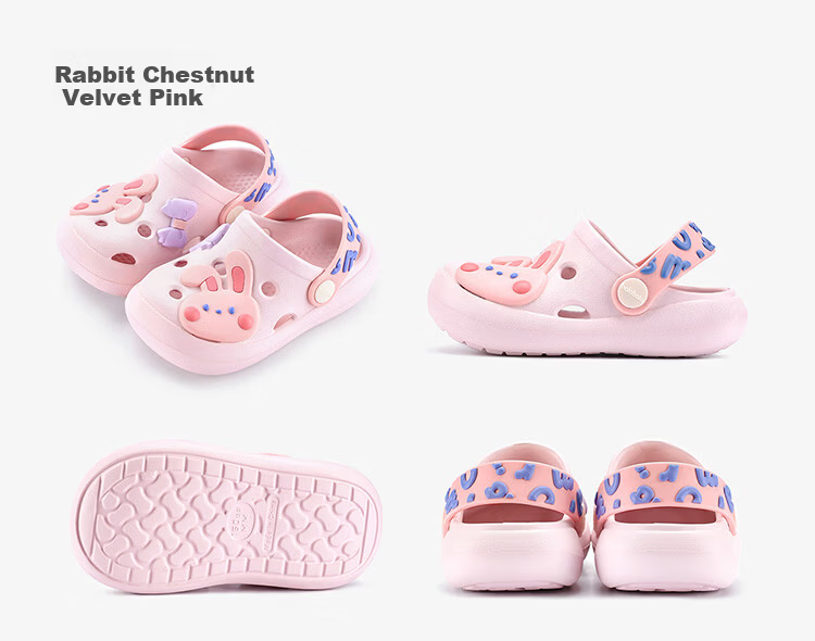 BALABALA Kids Slippers Girls Summer Cartoon Indoor Hole Shoes Cute Breathable Soft Sole Boys Beach Sandals 12