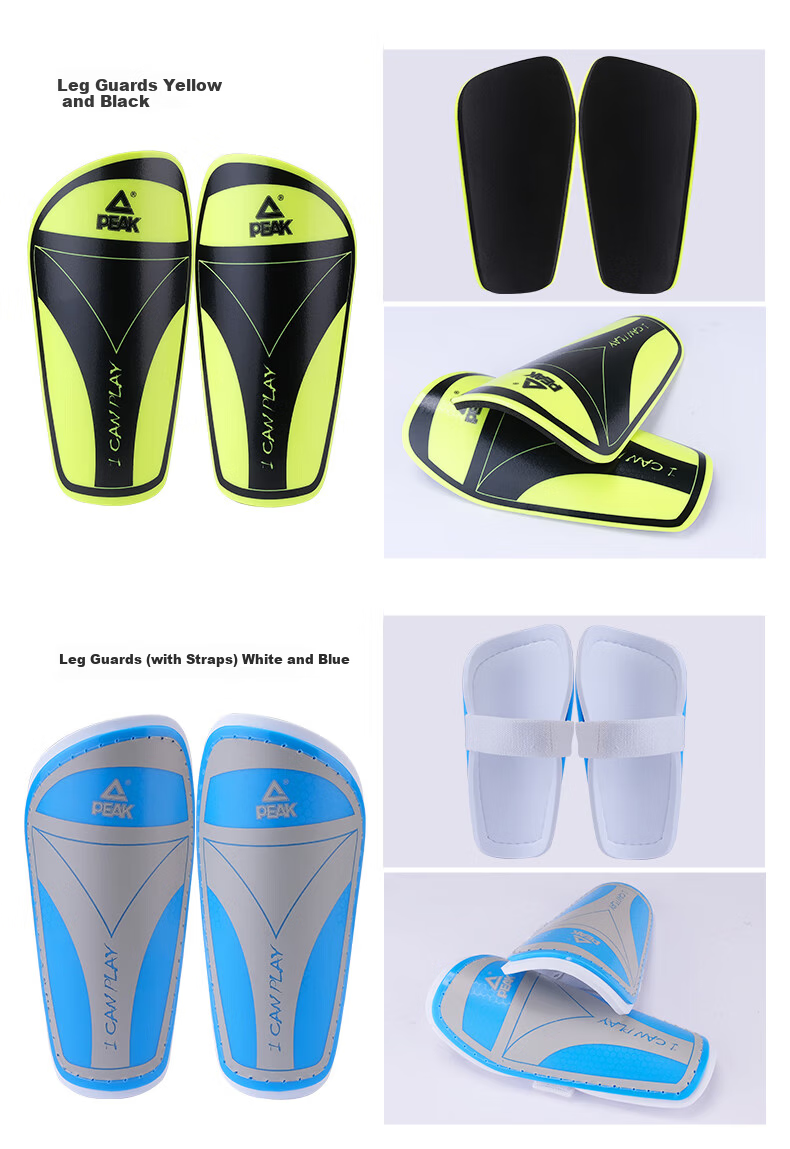 PEAK Soccer Shin Guards for Adults And Children Aged 6-12, Protective Gear for Training And Matches, Professional Equipment with Insertable Plates 10
