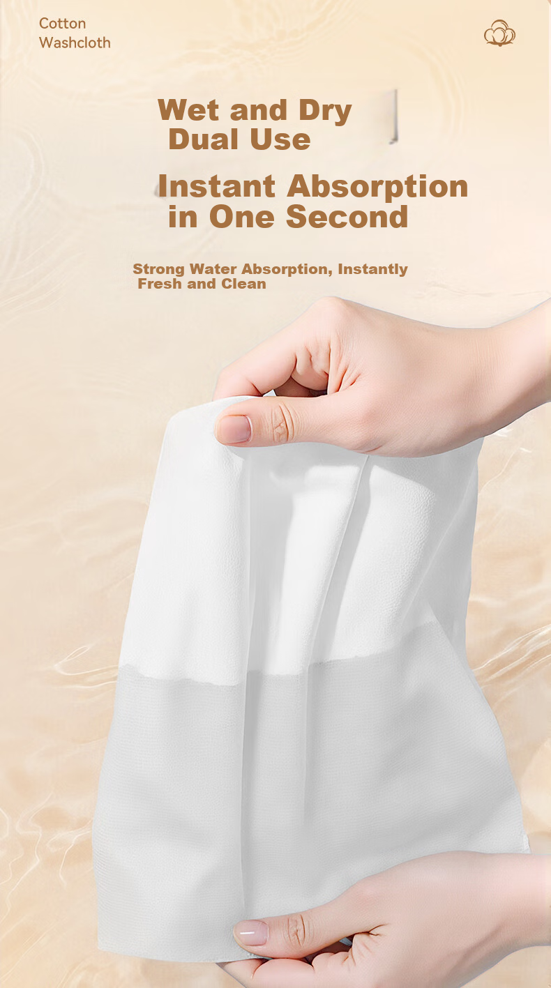 FulCotton Cotton Soft Family Hanging Facial Wipes 100% Pure Cotton Disposable Dry and Wet Dual-Use Wipes Large Capacity 300 Sheets*1 Pack 13